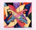 Talisman, 1982, watercolor on paper, 10.5