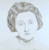 Ethel Rosenberg, 1975, graphite on paper, 23
