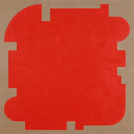 Resting State – Red, 2015, oil on linen, 32 x 32 inches