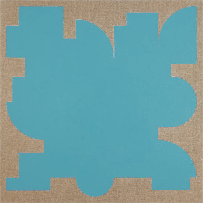 Resting State – Turquoise, 2015, oil on linen, 32 x 32