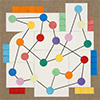Prospect 4, 2014 16 x16" collage, acrylic, flashe on linen