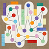 Prospect 8, 2014 16 x16" collage, acrylic, flashe on linen