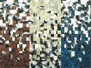 In Absentia, 1992, collage, acrylic, flashe on canvas, 60