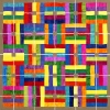 Albert's Landing, 2005, collage, acrylic, flashe on linen, 42