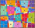Cythera, 2008, collage, acrylic, flashe on linen, 36.5