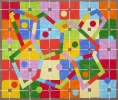 The Florentine, 2009, collage, acrylic, flashe on linen 40