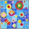 Frequency Sector, 2010, collage, acrylic, flashe on linen, 48