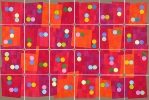 Dyad Marker Sequence, 2010, collage, acrylic, flashe on linen, 40 x 60