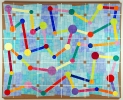 The Pembroke Variables, 2010, collage, acrylic, flashe on linen, 48