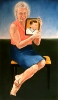 My Mother Holding a Picture of Me, 1974, oil on canvas, 92