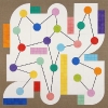 Aspect 1, 2015, collage, acrylic, flashe on linen, 48 x 48"