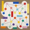 Aspect 3, 2015, collage, acrylic, flashe on linen, 48 x 48"