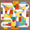 Cyrex 2, 2015, collage, acrylic, flashe on linen, 40 x 40