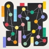 Utilion 1, 2015, collage, acrylic, flashe on canvas, 48 x 48"